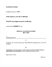 Predlog upnika za ponovni rubež dolžnikovih premičnin Predlog upnika za ponovni rubež dolžnikovih premičnin