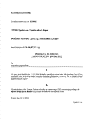 Predlog upnika za drugo javno dražbo zarubljenih premičnin Predlog upnika za drugo javno dražbo zarubljenih premičnin