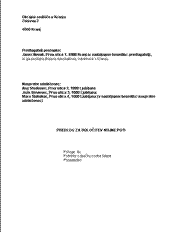 Predlog za ustanovitev nujne poti oziroma za razširitev nujne poti - S tem obrazcem lahko lastnik nepremičnine ali imetnik stavbne pravice predlaga sodišču, da dovoli nujno pot za nepremičnino, ki nima za redno rabo potrebne povezave z javno cesto ali pa bi bila taka zveza povezana z nesorazmernimi stroški, ali da dovoli razširitev že obstoječe nujne poti.

Pravica zahtevati ustanovitev nujne poti ali razširitev že obstoječe ne zastara. Ustanovitev ali razširitev nujne poti se lahko zahteva vedno, kadar se za to pokaže gospodarska potreba oziroma kadar to zahtevajo potrebe rednega gospodarjenja in uporabe nepremičnine. 

Za dovoljeno nujno pot je upravičenec dolžan plačati zavezancu primerno denarno nadomestilo.
