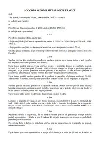 Pogodba o ustanovitvi stavbne pravice - S tem obrazcem lahko sestavite pogodbo o ustanovitvi stavbne pravice. 
Stavbna pravica je pravica imeti v lasti zgrajeno zgradbo nad ali pod tujo nepremičnino. Stavbna pravica je prenosljiva. Za prenos stavbne pravice se smiselno uporabljajo določila, ki veljajo za prenos lastninske pravice na nepremičninah, traja pa lahko največ 99 let. 