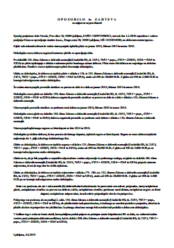 Opozorilo delavca delodajalcu zaradi neizplačila plače, stroškov prevoza, malice odpravnine oz. regresa Opozorilo delavca delodajalcu zaradi neizplačila plače, stroškov prevoza, malice odpravnine oz. regresa