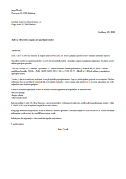 Obvestilo potrošnika o nepravilno opravljeni storitvi - Potrošnik ima pravico, če je bila storitev opravljena nepravilno, od izvajalca storitve zahtevati, da:
odpravi pomanjkljivosti pri opravljeni storitvi ali
ponovno opravi storitev ali
vrne del plačanega zneska v sorazmerju s pomanjkljivostjo pri opravljeni storitvi ali
vrne plačani znesek.

Rok, da podjetje ugodi zahtevi je 8. dni. V primeru spora, pa mora podjetje potrošniku najpozneje v osmih dneh po prejemu zahteve, podati pisen odgovor in utemeljiti, zakaj je zahtevek sporen.

Potrošnik mora tako izvajalca obvestiti o napaki v roku dveh mesecev od dneva, ko je bila napaka odkrita. Izvajalec ne odgovarja za stvarne napake, ki se pokažejo potem, ko mineta dve leti, odkar je bila storitev opravljena.